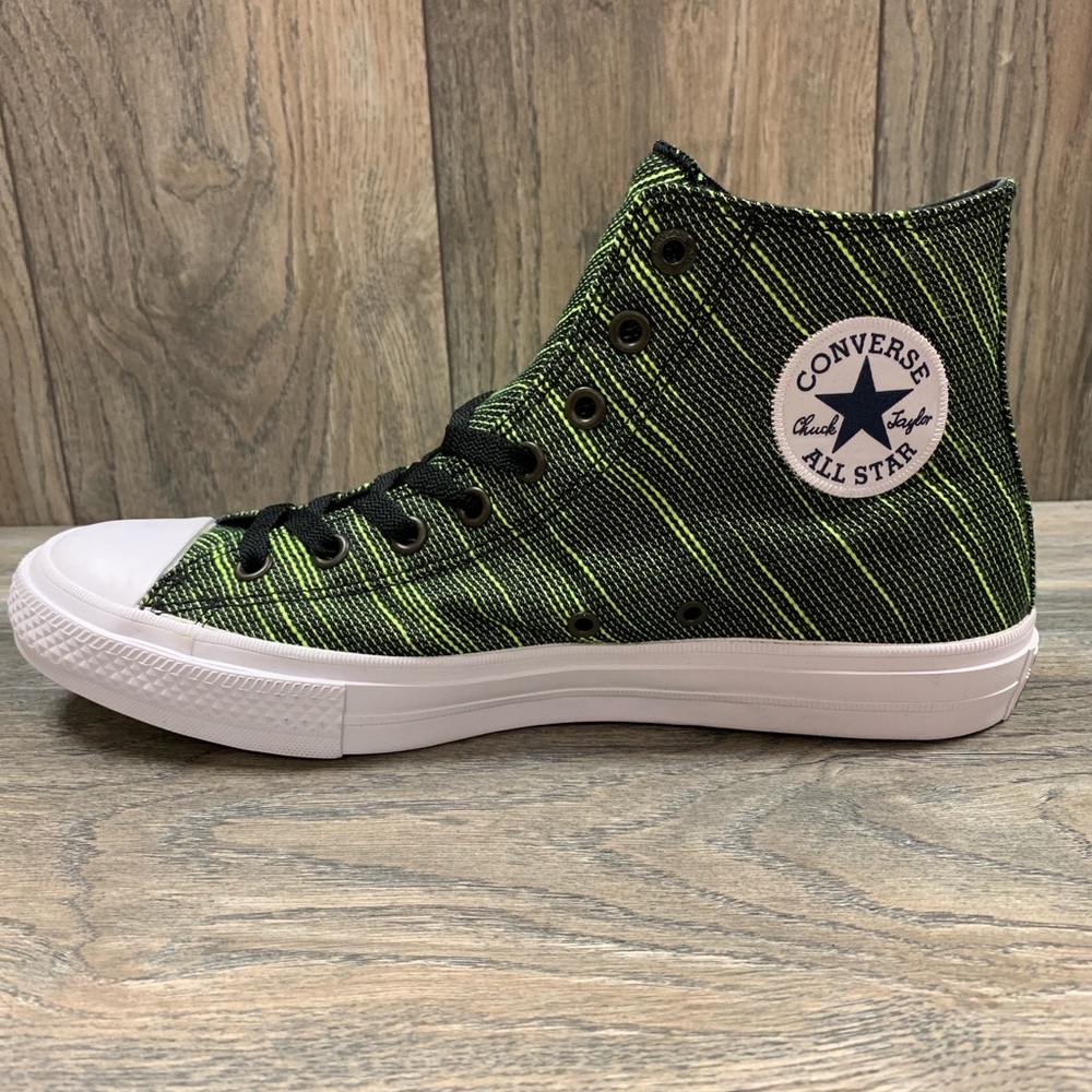 Converse All Star II Chuck Taylor Black Volt Green - Picture 3 of 5